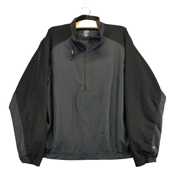 Zero Restriction Tour Series 1/4 Zip Pullover Sweater Jacket Size M Black Pocket - Picture 1 of 12